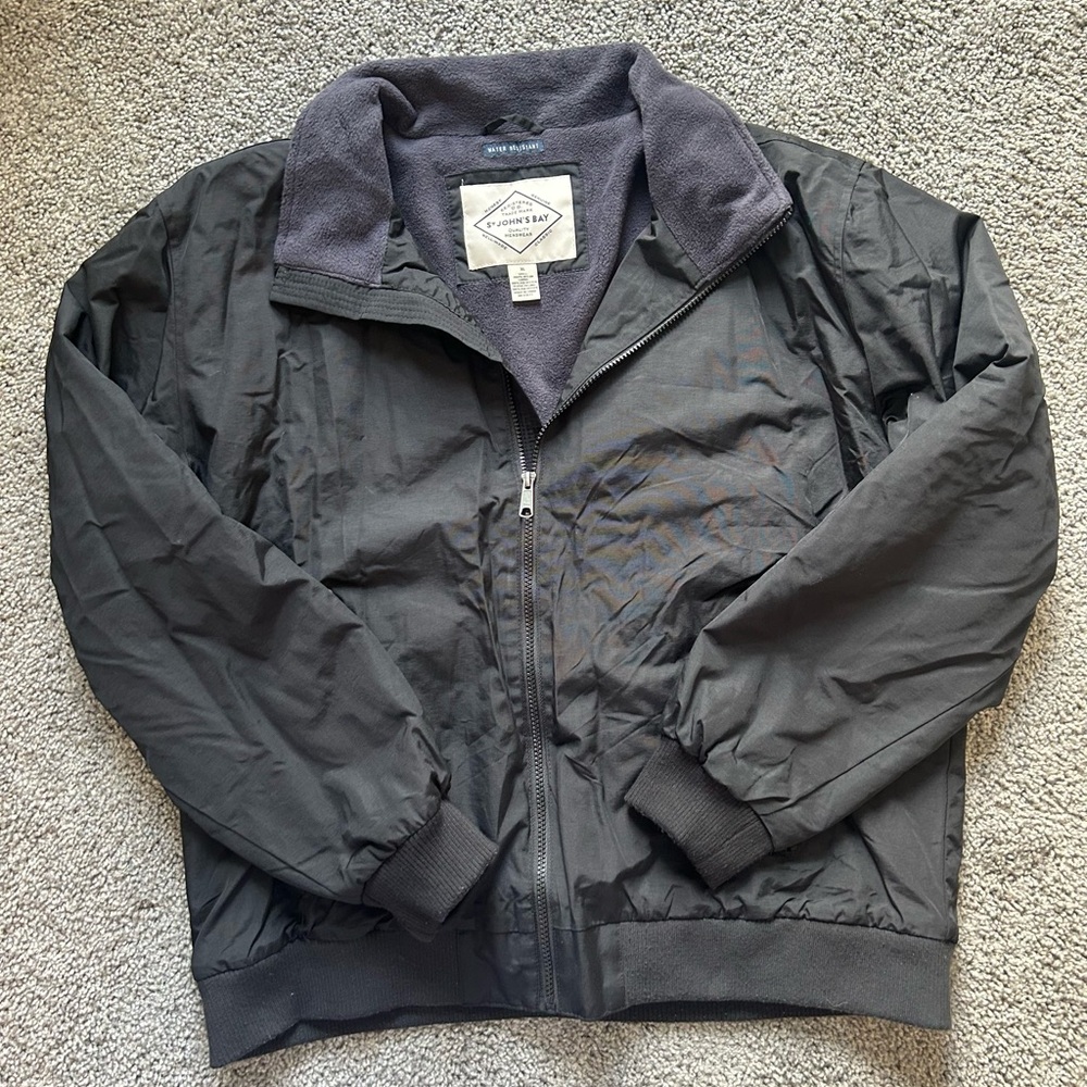 Water Resistant Fleece-Lined Bomber Jacket